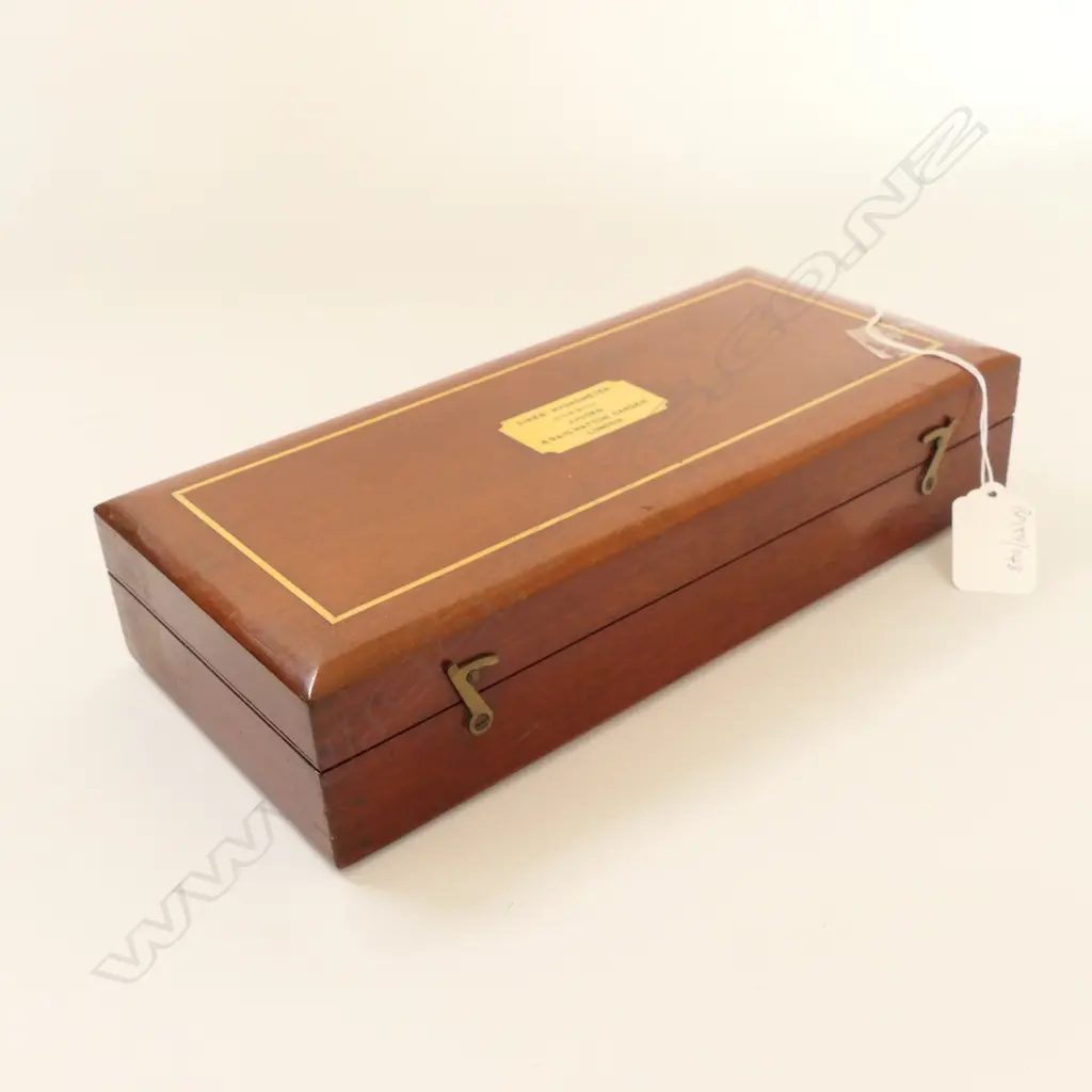 SIKES' HYGOMETER IN MAHOG CASE, w SCALES, NO THERMOMETER Image 1++